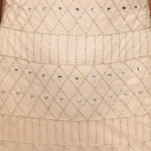 MAKE AN OFFER Beige Beaded Dress - Picture 5 of 7